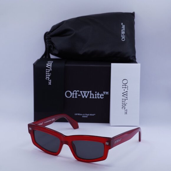 ?️New Off-White OERI135 MIRAMAR 2507 Sunglasses - Red Frame, Grey Lenses main image 5